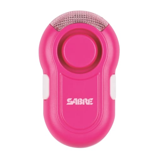 SABRE Personal Alarm Clip,Features LED Light, 120 dB, Pink